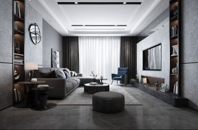2020灰色客厅沙发背景效果图 2020灰色客厅简单装修效果图