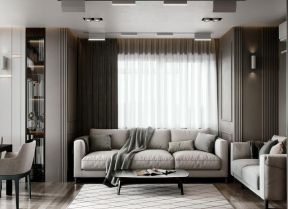 80平欧式风格房屋客厅沙发摆放设计图赏析