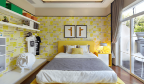 丽水青城桂苑现代160平复式卧室装修案例
