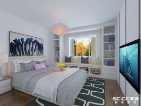 100平米三居室日式风格卧室装修效果图片
