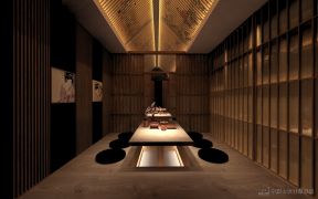 180平米沈阳日本料理餐厅餐桌设计装修效果图