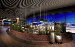 200平米沈阳现代餐厅吊顶灯设计装修效果图欣赏