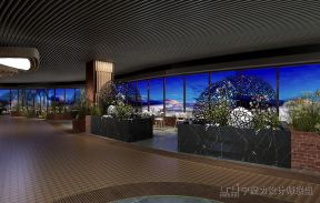 200平米沈阳现代餐厅吊顶灯设计装修效果图