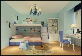江与城156平田园风格儿童房间设计装修效果图片