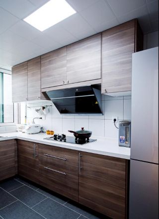 80平现代风格房屋厨房整体壁柜设计图大全