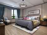 高速时代城新中式风格家庭卧室木地板设计效果图片