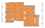 鹿鸣苑105平现代风格房子装修平面设计图
