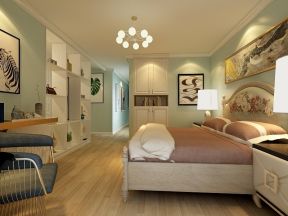 红星法兰郡欧式风格卧室实木地板设计效果图片