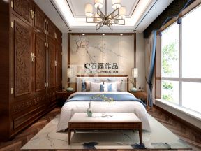 国熙台140平米三居中式卧室装修设计效果图欣赏
