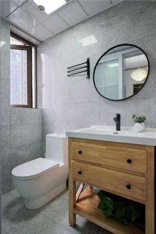 阳光凡尔赛宫98㎡轻奢风格卫生间浴室柜设计效果图