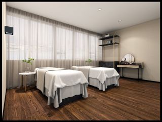300平现代风格美容院房间按摩床装修设计效果图