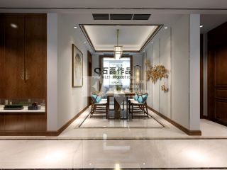 国熙台140平米三居中式餐厅装修设计效果图欣赏