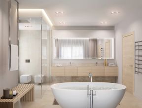 万润一品苑复式北欧风格卫生间浴缸设计效果图片
