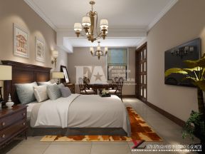 绿地城221平米美式卧室装修设计效果图