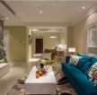 香江国际现代简约82平二居室客厅装修案例