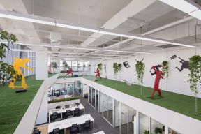  现代办公室效果图 创意办公楼装修设计 2020创意办公楼图片