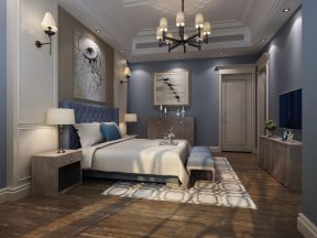 融创竣爵堡新中式166平大平层卧室装修案例