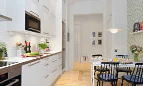 彩虹家园现代简约80平二居室餐厅装修案例