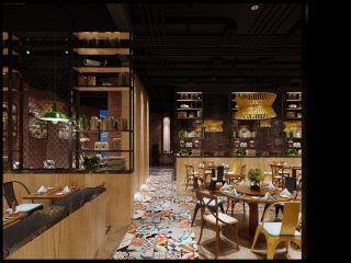 160平东南亚风格饭店室内装修设计效果图欣赏