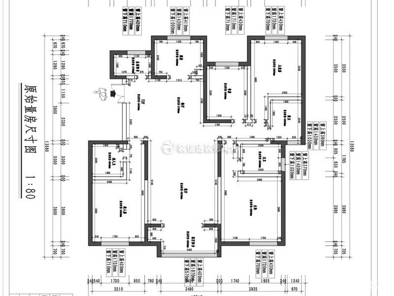 曲江香都现代简约167平四居室平面图