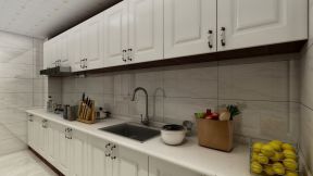 怡馨华庭120平米小户型中式混搭风格厨房装修设计效果图