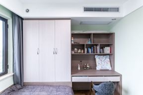 金辉尊域雅苑125平米三居北欧风格卧室书桌书柜装修设计效果图