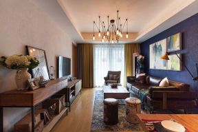 蓝光COCO香江混搭89平二居室客厅装修案例