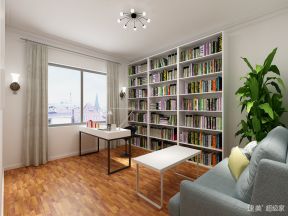 龙湖弗莱明戈现代简约93平三居室书房装修案例