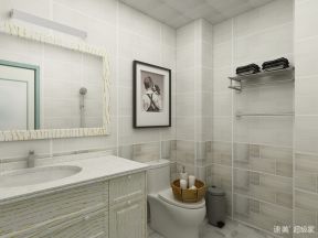 富力桃园现代简约100平三居室卫生间装修案例