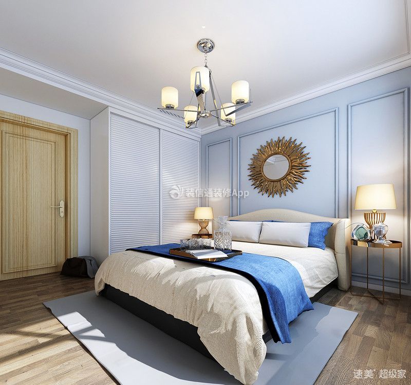 东山国际现代简约145平三居室卧室装修案例