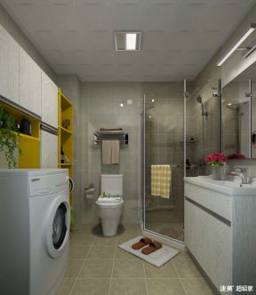 润扬双铁广场北欧98平二居室卫生间装修案例