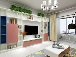 中海临安府现代简约110平三居室客厅装修案例