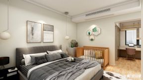 鲁能城现代简约108平三居室卧室装修案例