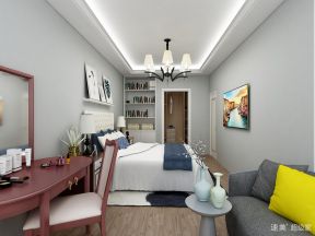 汇景新城现代简约97平三居室卧室装修案例