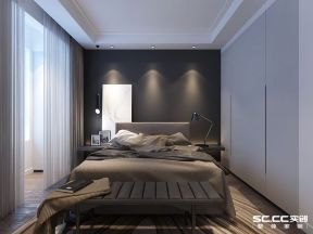 104平米三居室现代风格卧室装修效果图片赏析