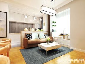 140平三居室现代风格客厅装修效果图片赏析