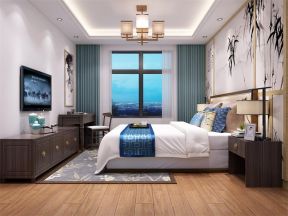 襄阳余岗小区中式风格120平米卧室装修设计效果图