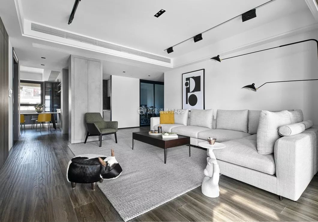 2023文锦观园130平米三居室现代风格沙发背景墙装修设计效果图