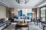 雅居乐滨江国际新中式168平四居室客厅装修案例