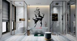 硅谷别墅现代风格卫生间整体淋浴房设计效果图