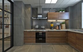 百合果园现代简约145平三居室厨房装修案例