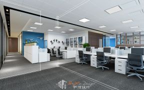 四川发展中恒能成都办公室装修800平米现代风格办公室吊顶装修设计效果图