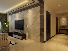 伟峰东樾200平米四居室现代风格走廊装修设计效果图