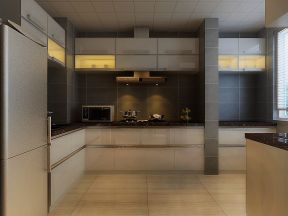 伟峰东樾200平米四居室现代风格厨房装修设计效果图