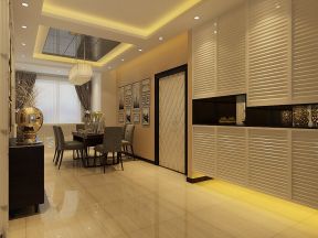 伟峰东樾200平米四居室现代风格背景墙装修设计效果图