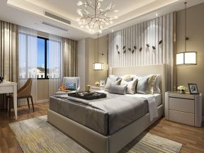 香悦澜山现代简约126平三居室卧室装修案例