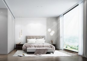 世纪村200平现代简约风格卧室窗帘设计图