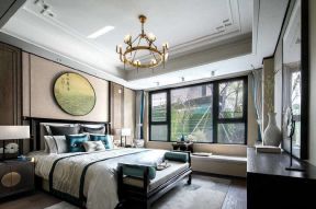 雅居乐滨江国际新中式168平四居室卧室装修案例