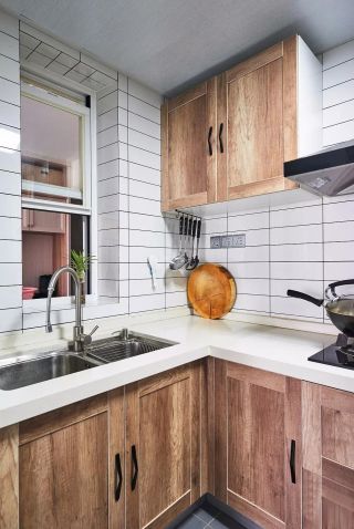 现代风格75平米两居室厨房装修效果图片大全