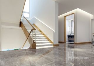 丰泰华园857平现代风格别墅楼梯装饰效果图
